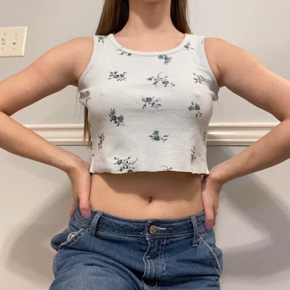 Vintage cropped floral tank
